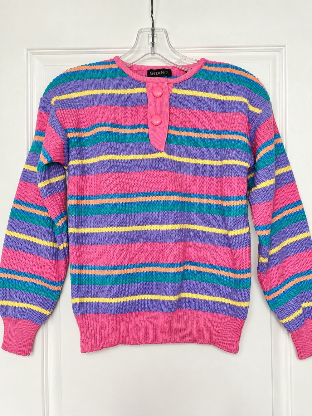 Gitano Pink Multi-Stripe Men's Sweater